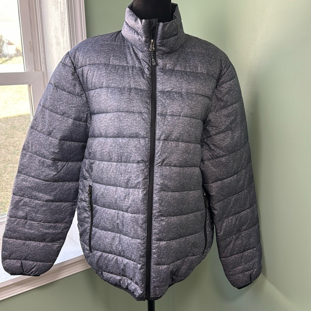 Swiss Tech Packable Puffer Jacket, Gray, Medium - image 1